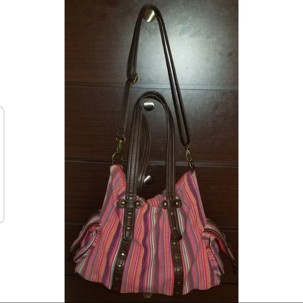 Forever 21 Red Patterned Boho Crossbody Bag